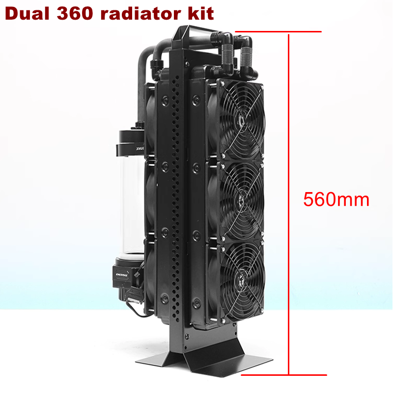 External Radiator Water Cooling Kit - ชุดระบายความร้อนด้วยน้ำภายนอกแบบหม้อน้ำคู่ พร้อมปั๊ม ENERMAX และชุดระบายความร้อนด้วยน้ำแบบถังเก็บน้ำ หม้อน้ำ 240