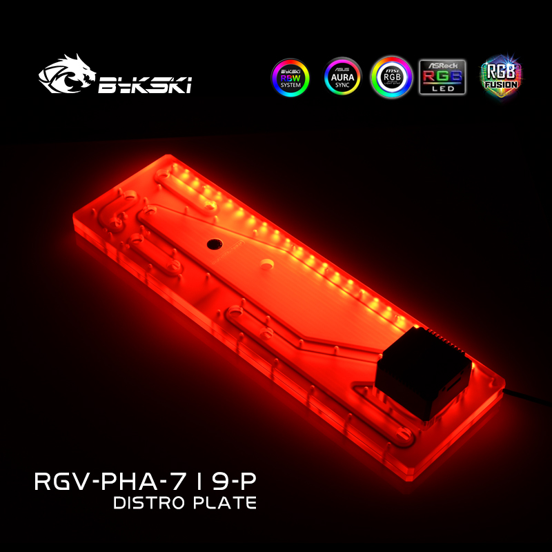 Distro Plate Ddc Pump Combo - BYKSKI RGV-PHA-719-P ถังอะคริลิกสำหรับเคสคอมพิวเตอร์ PHANTEKS 719LTG /