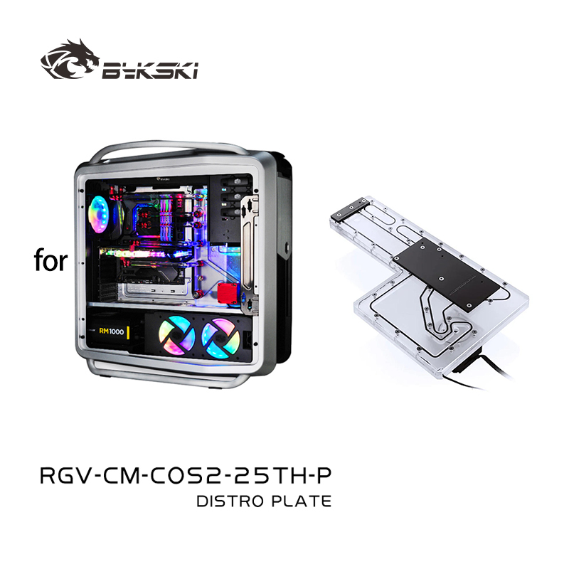 Distro Plate Ddc Pump Combo - BYKSKI RGV-CM-COS2-25TH-P ถังอะคริลิกสำหรับเคสคอมพิวเตอร์ CoolerMaster COSMOS II