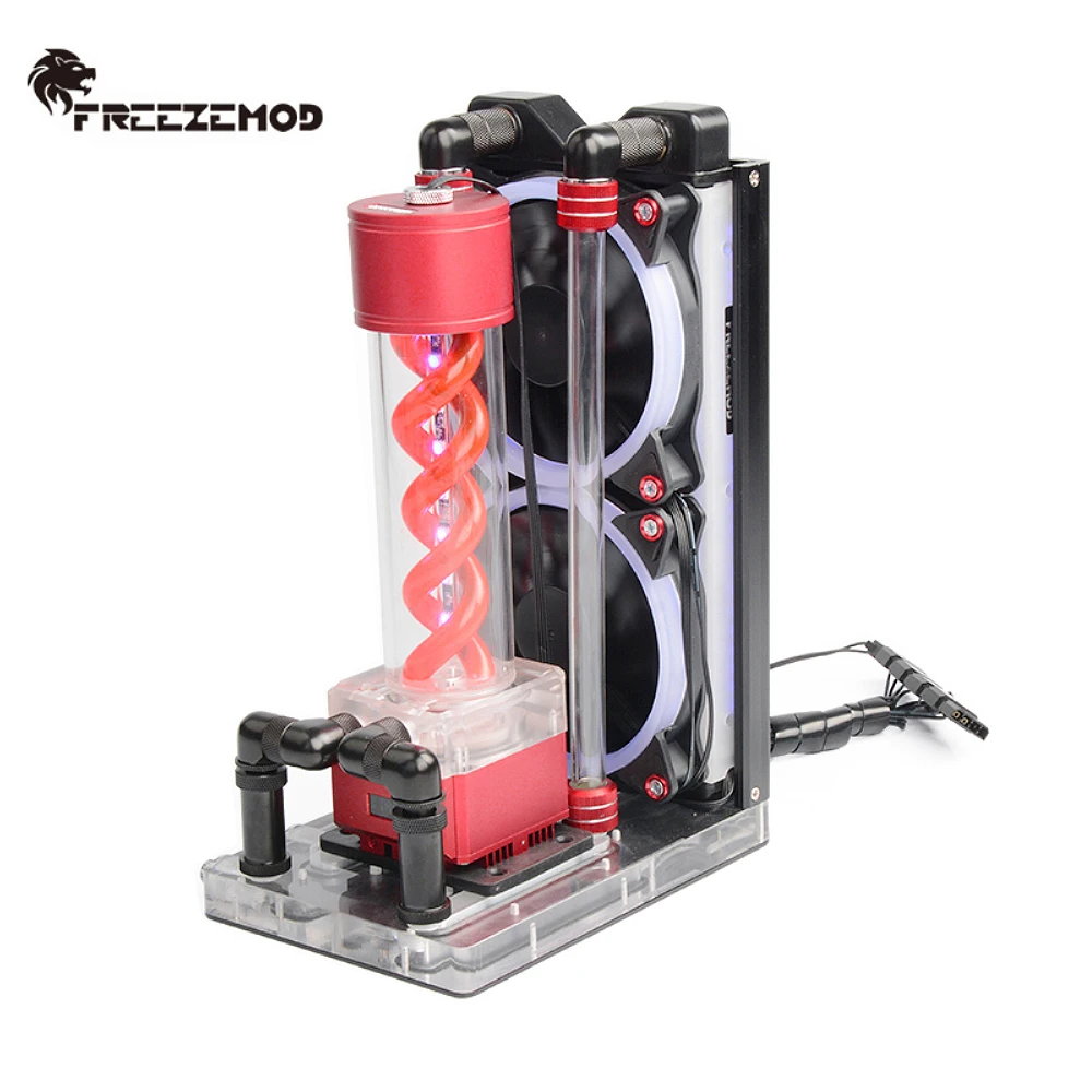 External Radiator Water Cooling Kit - FREEZEMOD ชุดหม้อน้ำระบายความร้อนด้วยน้ำสำหรับแล็ปท็อปภายนอก, ชุดระบายความร้อนด้วยน้ำแบบรวมท่อแข็งสำหรับแล็ปท็อป ITX 12V RGB