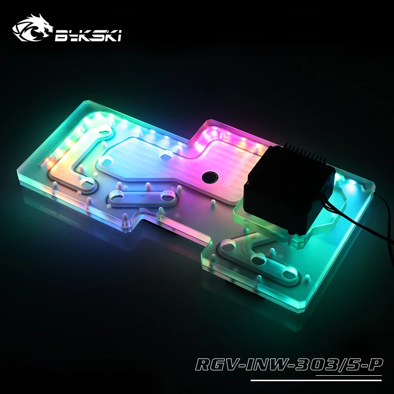 BYKSKI อะคริลิค Water Channel  - Distro Plate Ddc Pump Combo บทวิจารณ์และราคา